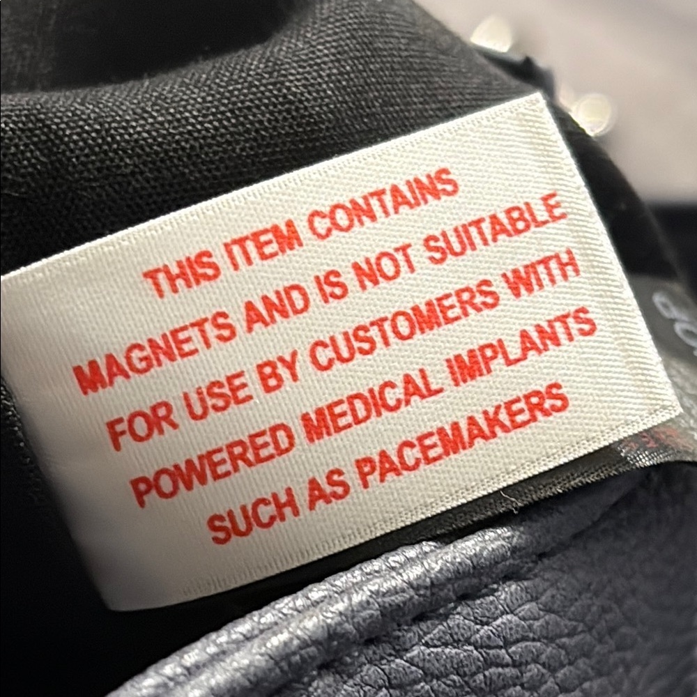 Topshop Dark Gray faux Leather, inner drawstring Backpack, magnet buttons - Picture 3 of 11